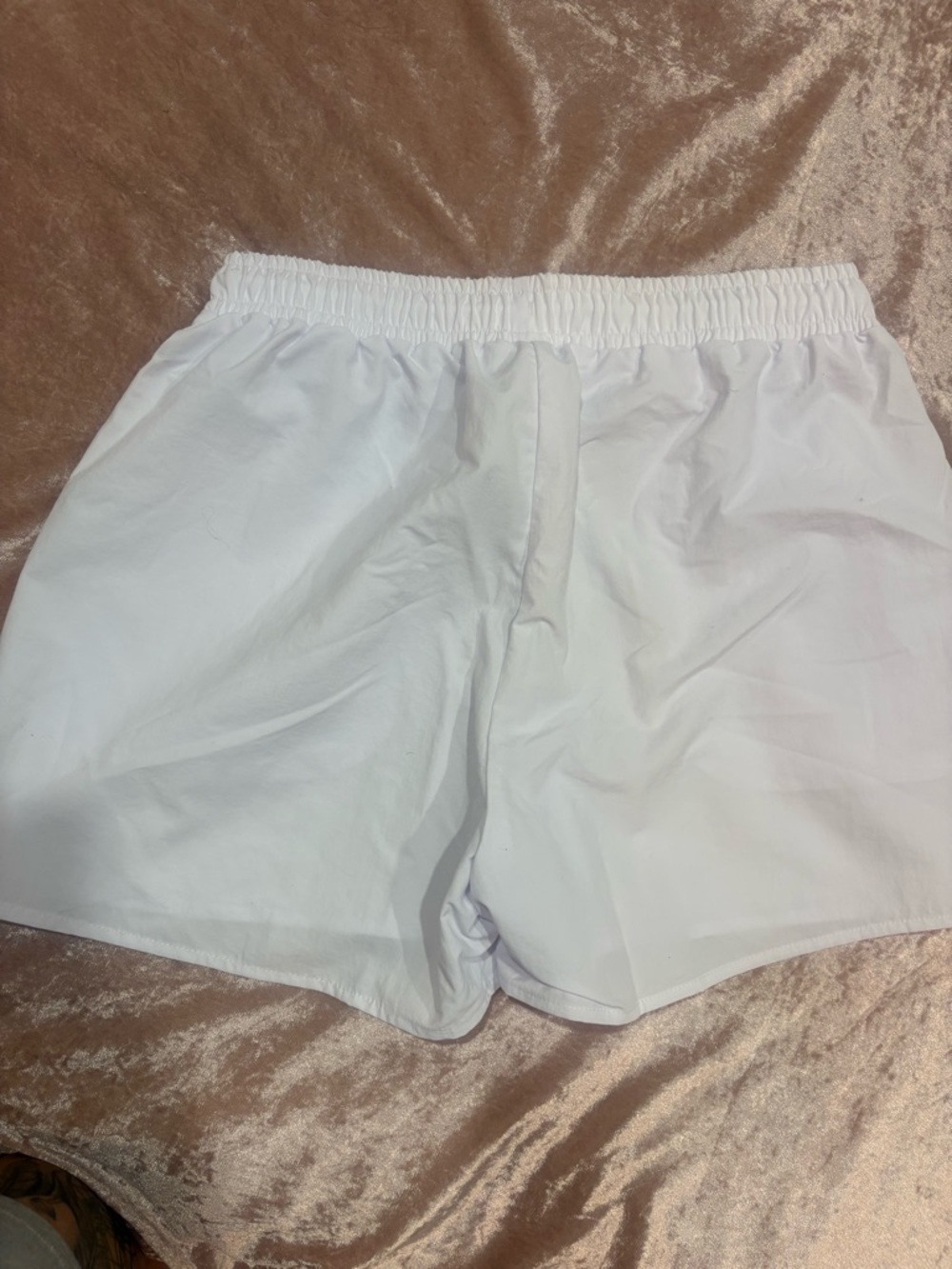 ALO Yoga White Elastic-Waist Athletic Shorts - Picture 7 of 8